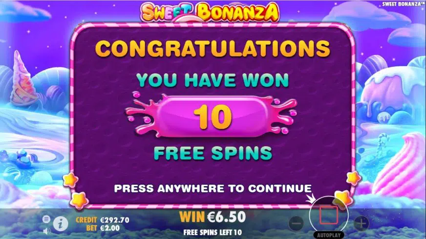 Sweet Bonanza Free Spins