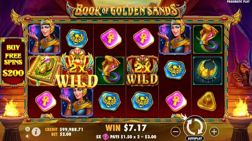 Book of Golden Sands Demo Screens