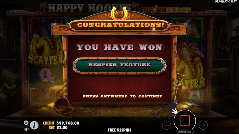 Happy Hooves slot Bonus Respin