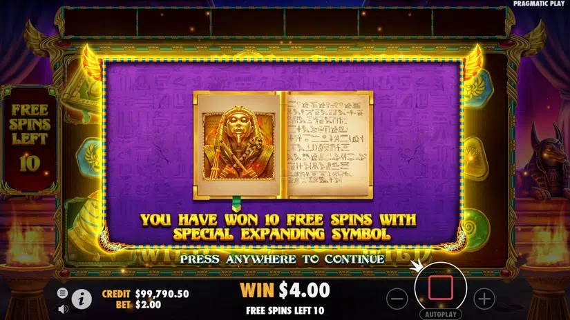 Book of Golden Sands Bonus Game