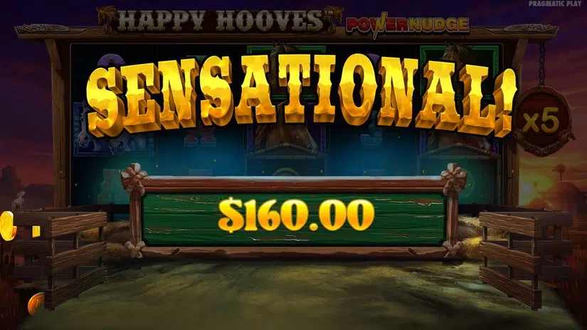 Happy Hooves slot Sensational Win Screenshot